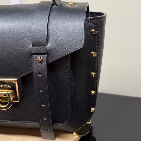 Michael Kors Black Satchel with Gold Accents - Picture 10 of 14